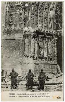 Cathédrale de Reims bombardée (La)